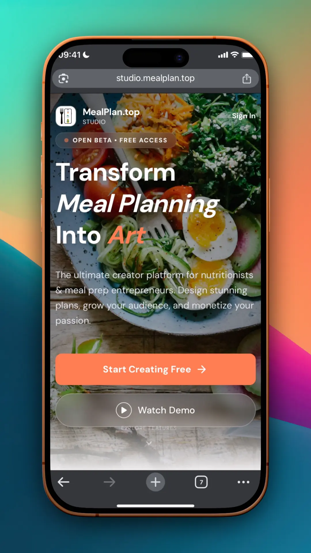 MealPlan.top Producer App showcase